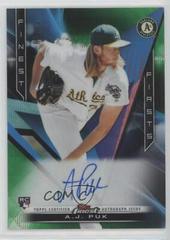 A.J. Puk [Green Wave Refractor] #FFA-AJP Baseball Cards 2020 Topps Finest Firsts Autographs Prices