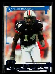 Carlos Rogers [Reflect Blue] #R15 Football Cards 2005 Sage Hit Prices