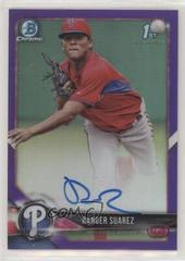 Ranger Suarez [Purple Refractor] #CPA-RS Baseball Cards 2018 Bowman Chrome Prospects Autographs Prices