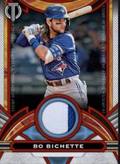 Bo Bichette [Red] #SOA-BB Baseball Cards 2023 Topps Tribute Stamp of Approval Relics Prices