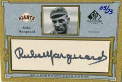 Rube Marquard [Autographs] #C-RuM Baseball Cards 2001 SP Legendary Cuts Signature Prices