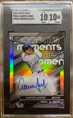 Aaron Judge Baseball Cards 2023 Topps Finest Moments Autographs Prices