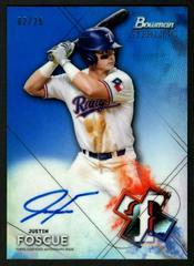 Justin Foscue [Blue Refractor] #BSPA-JF Baseball Cards 2021 Bowman Sterling Prospect Autographs Prices