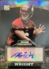 Kyle Wright [Autograph Black Refractor] Football Cards 2008 Bowman Sterling Prices