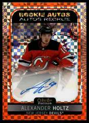 Alexander Holtz [Orange Checkers] #R-AH Hockey Cards 2021 O-Pee-Chee Rookie Autographs Prices