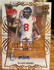 Elijah Moore Football Cards 2021 Leaf Trinity Clear Autograph Prices