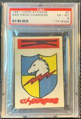 San Diego Chargers #K Football Cards 1961 Topps Stickers Prices
