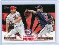 Stephen Strasburg, Max Scherzer [Black] Baseball Cards 2023 Topps One Two Punch Prices