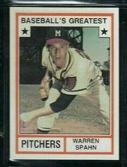 Warren Spahn Baseball Cards 1982 TCMA Greatest Pitchers Prices