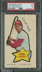 Orlando Cepeda #9 Baseball Cards 1968 Topps Action All Star Stickers Prices