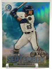 Jackson Chourio [Aqua] Baseball Cards 2023 Bowman Sights on September Prices