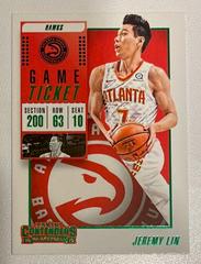 Jeremy Lin [Game Ticket Green] Basketball Cards 2018 Panini Contenders Prices