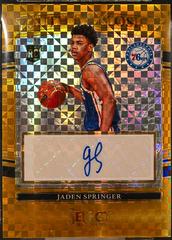 Jaden Springer [Gold Prizm] Basketball Cards 2021 Panini Select Youth Explosion Signatures Prices