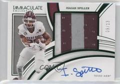 Isaiah Spiller [Emerald] #RA-ISP Football Cards 2022 Panini Immaculate Collegiate Rookie Autographs Prices