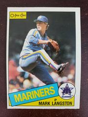 Mark Langston Baseball Cards 1985 O Pee Chee Prices