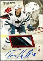 Tomas Hertl [Autograph Patch] #92 Hockey Cards 2022 SPx Prices