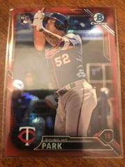 Byung Ho Park [Red] Baseball Cards 2016 Bowman Chrome National Refractors Prices