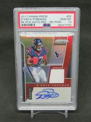 D'Onta Foreman [Red Power Prizm] Football Cards 2017 Panini Prizm Rookie Patch Autographs Prices