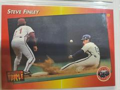 Steve Finley #43 Baseball Cards 1992 Panini Donruss Triple Play Prices