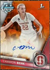 Cameron Brink [Orange] #BCPA-CBR Basketball Cards 2023 Bowman Chrome University Prospects Autographs Prices