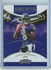 Lamar Jackson [Gold] #RYA-LJ Football Cards 2018 Panini Contenders Rookie of the Year Prices