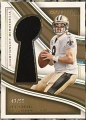 Drew Brees #14 Football Cards 2023 Panini Immaculate Championship Memorabilia Prices