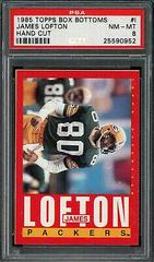 James Lofton [Hand Cut] #I Football Cards 1985 Topps Box Bottoms Prices