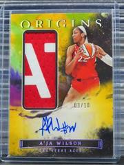 A'ja Wilson [Gold] #JA-AJW Basketball Cards 2023 Panini Origins WNBA Jersey Autographs Prices
