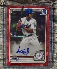 Leonel Valera [Red] #BSPA-LV Baseball Cards 2020 Bowman Sapphire Autographs Prices