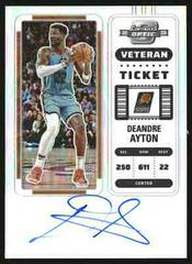 Deandre Ayton #6 Basketball Cards 2022 Panini Contenders Optic Veteran Ticket Autograph Prices