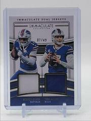 Stefon Diggs / Josh Allen #9 Football Cards 2023 Panini Immaculate Dual Jersey Prices