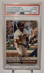 Ronald Acuna Jr. [Gold Winner] Baseball Cards 2018 Topps Now Moment of the Week Prices