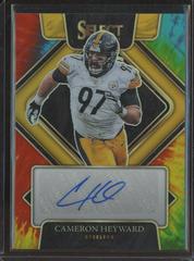 Cameron Heyward [Tie Dye] #SIP-CHE Football Cards 2021 Panini Select Signatures Prizm Prices
