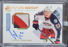 Gabriel Carlsson [Future Watch Autograph Patch] Hockey Cards 2017 SP Authentic Prices
