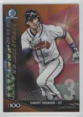 Dansby Swanson [Orange Refractor] #BTP-3 Baseball Cards 2017 Bowman Scouts' Top 100 Prices