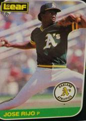 Jose Rijo Baseball Cards 1987 Leaf Prices
