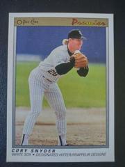 Cory Snyder #113 Baseball Cards 1991 O Pee Chee Premier Prices