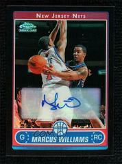 Marcus Williams [Black Refractor Autograph] Basketball Cards 2006 Topps Chrome Prices