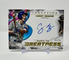 Corey Seager Baseball Cards 2023 Topps Inception Dawn of Greatness Autographs Prices
