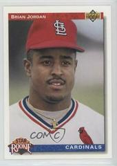 Brian Jordan [Star Rookie] #3 Prices | 1992 Upper Deck | Baseball Cards