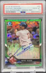 Rafael Devers [Green Refractor] #CRA-RD Baseball Cards 2018 Bowman Chrome Rookie Autographs Prices