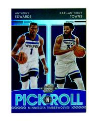 Karl Anthony Towns, Anthony Edwards Basketball Cards 2021 Panini Contenders Optic Pick n Roll Prices