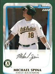 Michael Spina [Green] #BP30 Baseball Cards 2011 Bowman Prospects Prices