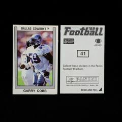 Garry Cobb #41 Football Cards 1989 Panini Sticker Prices