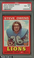 Steve Owens [Town Talk] #28 Football Cards 1974 Wonder Bread Prices