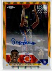 Brandon Garrison [Gold RayWave] Basketball Cards 2023 Topps Chrome McDonald's All American Autographs Prices