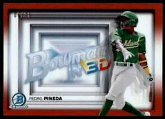 Pedro Pineda [Orange Refractor] #B3D-15 Baseball Cards 2022 Bowman in 3D Prices