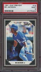 Bo Jackson Baseball Cards 1991 Leaf Preview Prices