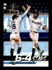 Miguel Rojas, Jazz Chisholm Jr. Baseball Cards 2022 Topps Turnin' Two 6-4 Stars Prices