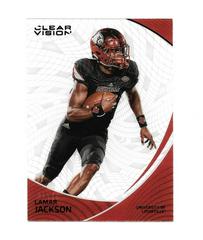 Lamar Jackson [Purple] #19 Football Cards 2023 Panini Chronicles Draft Picks Clear Vision Prices